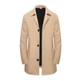 thumbnail image 3 of Guluxicc Trench Coat Jackets for Men Button Down Collared Long Sleeve Dress Jackets for Business Casual Wear Fall Winter Casual Jackets, 3 of 6