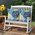 thumbnail image 3 of Navy Blue Yellow Dahlia Pillow Covers 20x20 Set of 2, Teal Geometric Floral Outdoor Throw Pillow Covers Spring Summer Pillowcase Farmhouse Home Decorations Cushion Case for Living Room Bedroom, 3 of 5