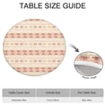 thumbnail image 6 of Modern Boho Floral Round Table Cover 44Inch, Elastic Fitted Tablecloth for 38"-42" Tables, Stain Resistant Material, 6 of 7