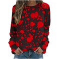 thumbnail image 2 of BEFOKA Halloween Shirts for Women Casual Tee Shirts 2025 Long Sleeve Crew Neck Basic Tees Shirts Graphic Pullover Tops for Women Trendy Sweatshirts Thanksgiving Gift Tops Blouse Outfits S_XXXXL, 2 of 4