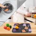 thumbnail image 3 of Yayeee Dish Drying Mat for Kitchen Counter 18" x 24" Microfiber Super Absorbent Coffee Decorative Pad, Halloween Orange Ghosts, 3 of 9