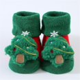 thumbnail image 2 of Infant Baby Christmas Socks with Grips Soft Warm Non-Slip Slippers Winter Floor Sock 6-12 Month, 2 of 4