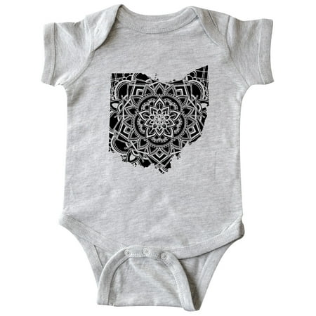 

Inktastic Ohio Silhouette Mandala Gift Baby Boy or Baby Girl Bodysuit