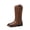 ALL BROWN, variant on DREAM PAIRS Women's Cowboy Boots Mid Calf Cowgirl Boots Square Toe Chunky Heel Embroidery Stitched Western Boots