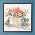 thumbnail image 1 of Pintura de diamante 5D DIY kit de caja de regalo de flor con forma especial parcial 40x40cm, 1 of 9