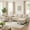 Beige, variant on Puremind 3 Piece Living Room Furniture Sets,L Shaped Sectional Sofa Set with Storage Ottoman,Modern Linen Fabric Couch for Apartment,Dark Gray