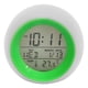 thumbnail image 1 of Reloj despertador LED Jumpingount digital colorido verde con luz nocturna y visualización de temperatura, 1 of 2