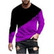 thumbnail image 1 of Amzcrzy Sudadera Para Hombre, Moda Informal, Estampado, Cuello Redondo, Manga Larga, Blusa Estampada, Morado, 3Xl, 1 of 4