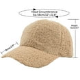 thumbnail image 2 of Gorras de béisbol de lana de cordero Gorra de hip-hop de polar de peluche de invierno cálido para hombres y mujeres Los viajes al aire libre son cómodos y cálidos, 2 of 5