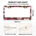 thumbnail image 2 of Aluminum License Plate Frame 2 Pack Car Exterior Accessory Car Tag Holder for Front Rear Plates Cars Decor Pink and Brown Hearts Pattern, 2 of 7
