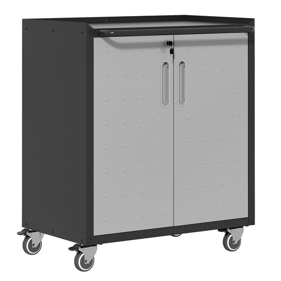 XUTUMM Heavy-Duty Mobile Metal Garage Cabinet with Wheels - Sturdy Tool Storage for Garage, Office, Home