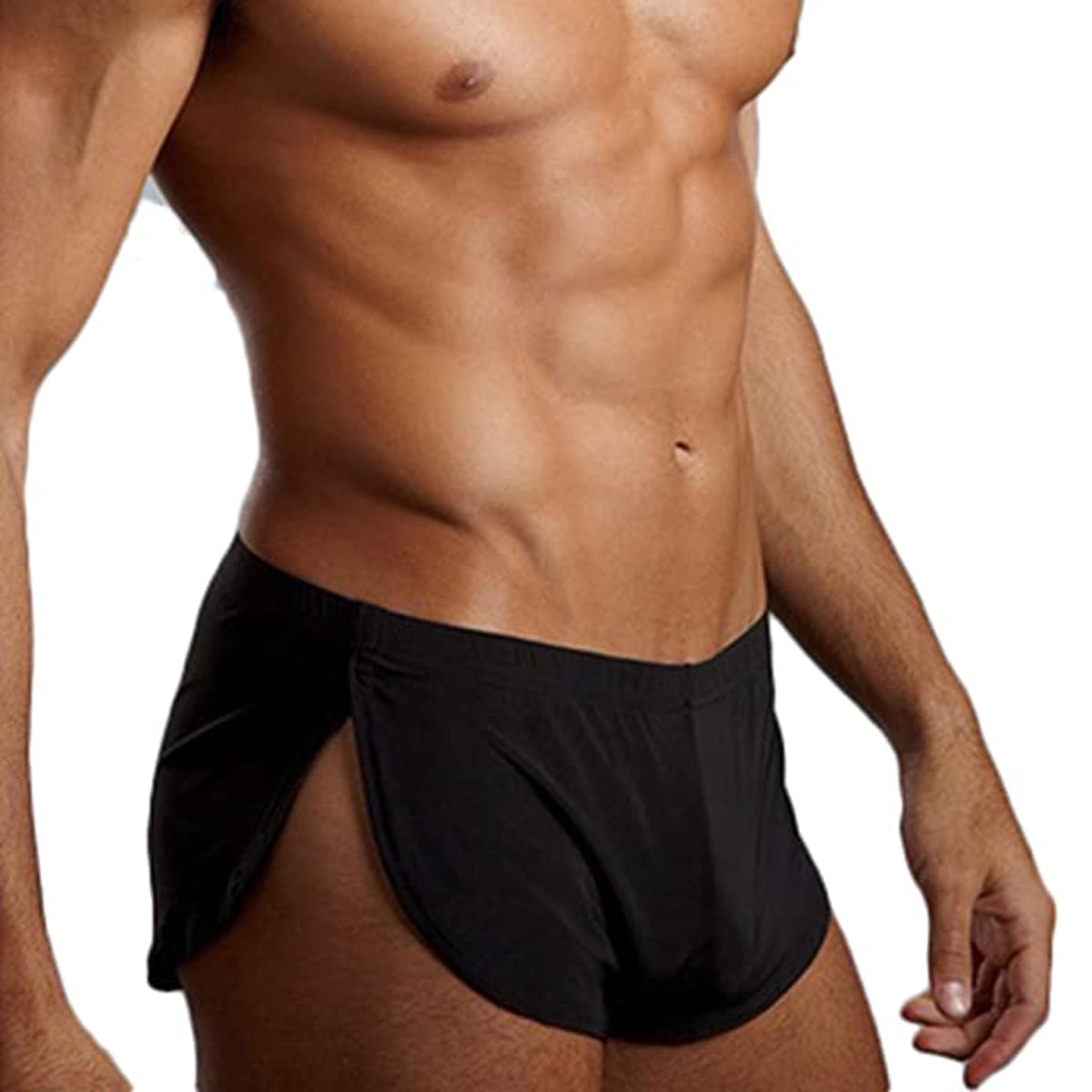 mens side split shorts