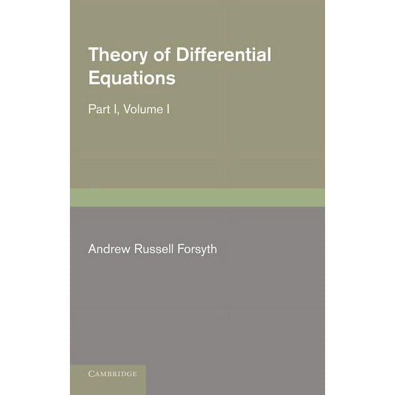 Theory of Differential Equations 6 Volum Theory of Differential Equations: Exact Equations and Pfaff's Problem, (Paperback)
