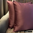 thumbnail image 3 of The HomeCentric Decorative Thow Pillow Covers Light Purple Pack of 2, 18"x18" (45x45 cm) Satin Solid Throw Cushion Covers For Couch, Solid Modern Style - Light Purple Slub Satin, 3 of 10
