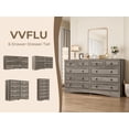 thumbnail image 5 of VVFLU Farmhouse 10 Drawers Dresser for Bedroom,Gray Dresser Chest of Drawers, Wood Storage Dressers with Deep Drawers, Wide Modern Dressers & TV Stand for Living Room, Closet, Hallway, 5 of 8