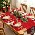 thumbnail image 2 of MIZHONA Christmas Snowman Placemats Set of 4,Red Winter Linen Table Mats for Table Decorations 12x18 in, 2 of 7
