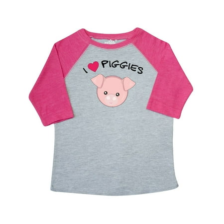 

Inktastic I Love Piggies with Cute Pig Gift Toddler Boy or Toddler Girl T-Shirt