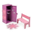 thumbnail image 6 of Badger Basket Doll Locker Set with Bench, Rug, and Accessories for 18 inch Dolls - Pink/Purple, 6 of 8