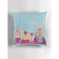 thumbnail image 5 of Ryan; Cute Deer Family Winter Christmas Throw Pillow Cover 45x45cm, Festive Wildlife Decorative Cushion for Cozy Holiday Decor, 5 of 7