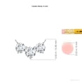 thumbnail image 3 of ANGARA Natural Classic Trio Diamond Necklace in Platinum for Women (Size-6mm | Color-G | Clarity-VS2) | April Birthstone, Birthday, Anniversary, Jewelry Gift for Women | Natural Diamond Necklace, 3 of 8