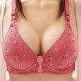 thumbnail image 2 of Penkiiy Women Bras Woman's Solid Color Comfortable Hollow Out Perspective Bra Underwear No Rims Red Bras, 2 of 3