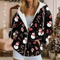 thumbnail image 2 of zaveiop Women's Novelty Print Zip up Hoodies Long Sleeve Hooded Sweatshirt Jacket with Pocket (Black, XL), 2 of 9