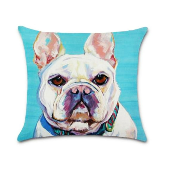 Set of 2 Pillow Covers 18x18, Pitbull Design Sofa Throw Pillow Covers / Cotton Linen Fabric Decorative Indoor / Outdoor Throw Pillow Case Set 45x45cm