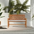 thumbnail image 2 of LuxenHome Laguna Solid Wood Outdoor Loveseat Bench, 2 of 6