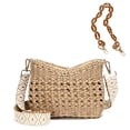 thumbnail image 1 of Bolso bandolera Herald con forma de bolsillo con forma de pajita para mujer, tamaño pequeño, color café, 1 of 8