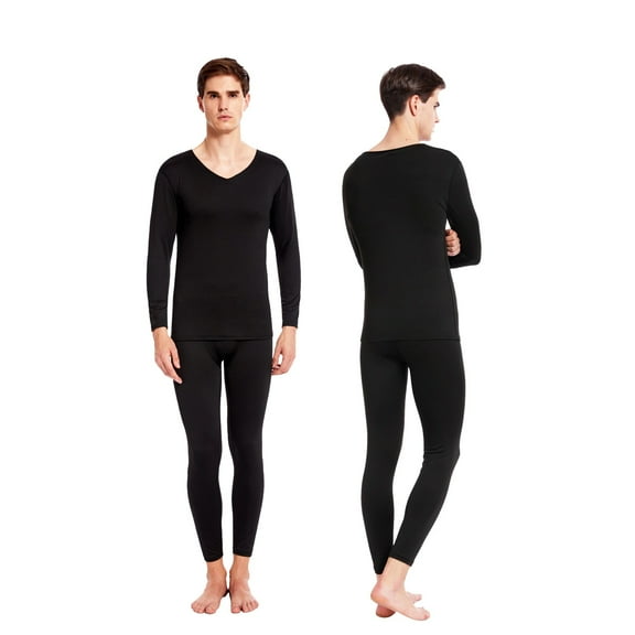 Homenesgenics Thermal Underwear Long Underwear 2-Piece Set Men's Colorful Velvet Plush Thickened Double-sided Frosted Warm Suit Heating Autumn Clothes Pants