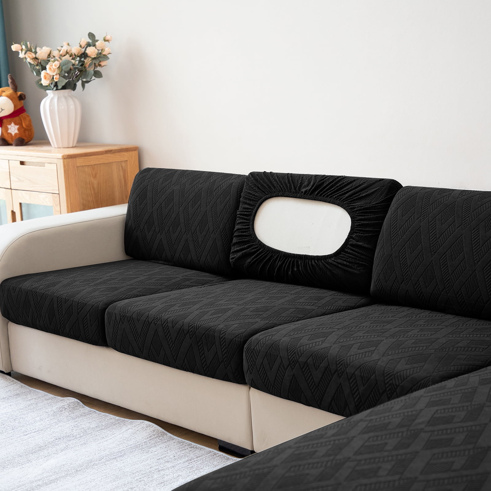 Lapalife Stretch Jacquard Couch Cushion Cover, Water Resistant Sofa