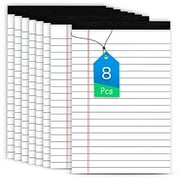 DORFAS 4x6 Inch Small Legal Pads - Lined College Ruled Note Pads 30 Sheets Per Pad - White Writing Notepad for Note Taking, To-Do Lists - Perfect for Office, School, and Home Use (8 Pack)