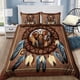 thumbnail image 2 of Juego de cama con estampado 3D de nativos americanos, 2 of 4