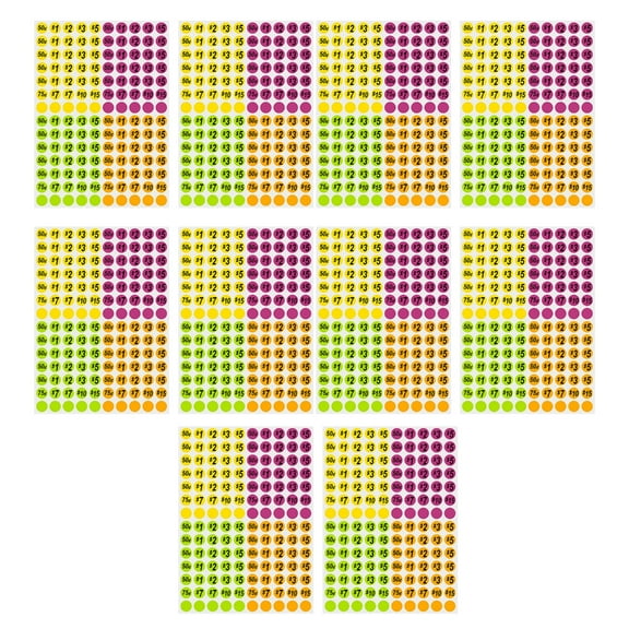 1400Pcs Pre-Priced Pricing Stickers, Garage Sale Labels Yard Sale Princing Stickers, Pre-Priced Pricing Labels Stickers