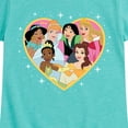 thumbnail image 3 of Disney Princess - Princesses Altogether - Valentine's Day - Toddler And Youth Girls Short Sleeve Graphic T-Shirt, 3 of 5