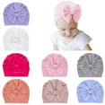 thumbnail image 5 of Baby Girl Turban Infant Bow Knot Caps Newborn Baby Cap  Toddler Hat Beanie Head Wraps, 5 of 6