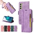 thumbnail image 1 of K-Lion Wallet Case for Samsung Galaxy S21 FE 6.4 inch,Shockproof Magnetic Clasp Folio Flip Kickstand ID Credit Card Slots Holder PU Leather Wallet Phone Cover with Wrist Strap,Purple, 1 of 15