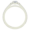 thumbnail image 3 of 0.90 CT TW Cushion Halo Petit Engagement Ring 14K White Gold (G,VS1), 3 of 5