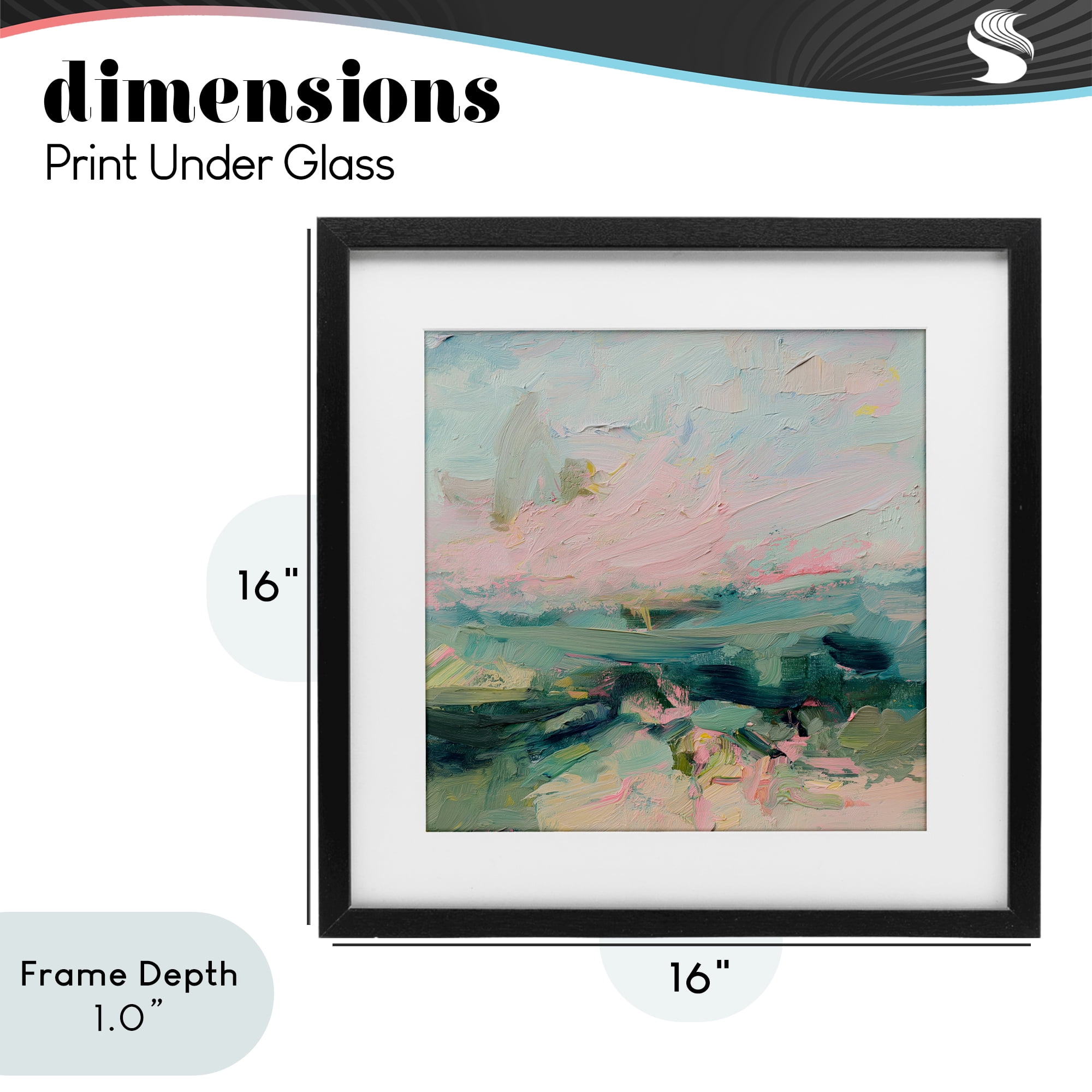 Stupell Industries Nature's Palette Atmosphere Black Framed Print Under Glass, design by Svetlana Aleynikova