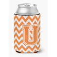 thumbnail image 1 of Letter U Chevron Orange & White Can or Bottle Hugger, 1 of 1