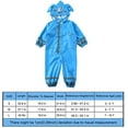 thumbnail image 2 of Combinaison de Pluie une Pièce pour Enfants, Combinaison Imperméable Unisexe pour Tout-Petits, Manteau de Pluie Combinaison (Bleu, G), 2 of 7