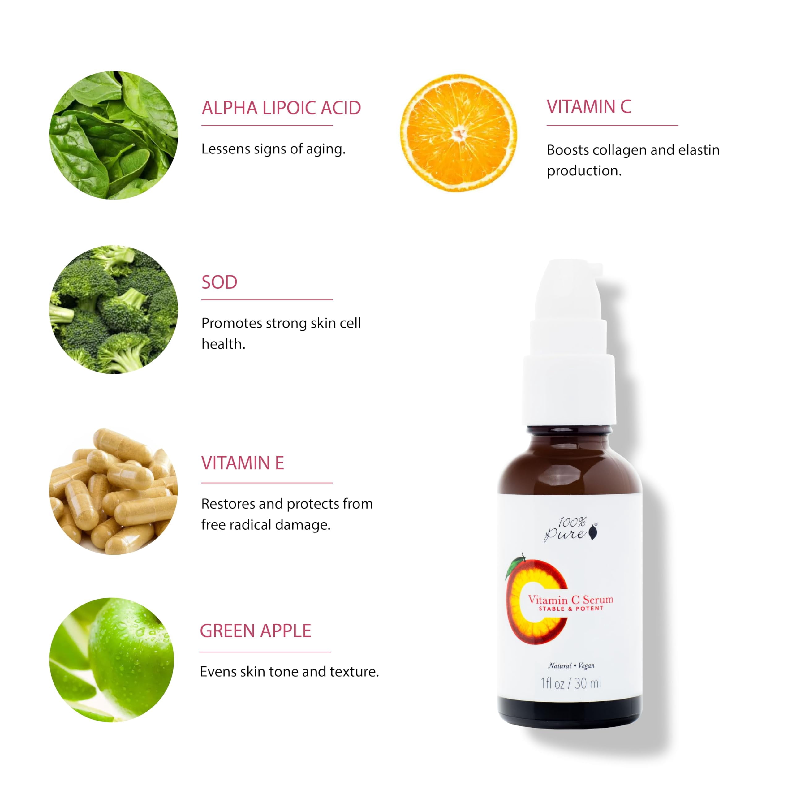 100% PURE Vitamin C Serum, 1 fl oz (30 ml)