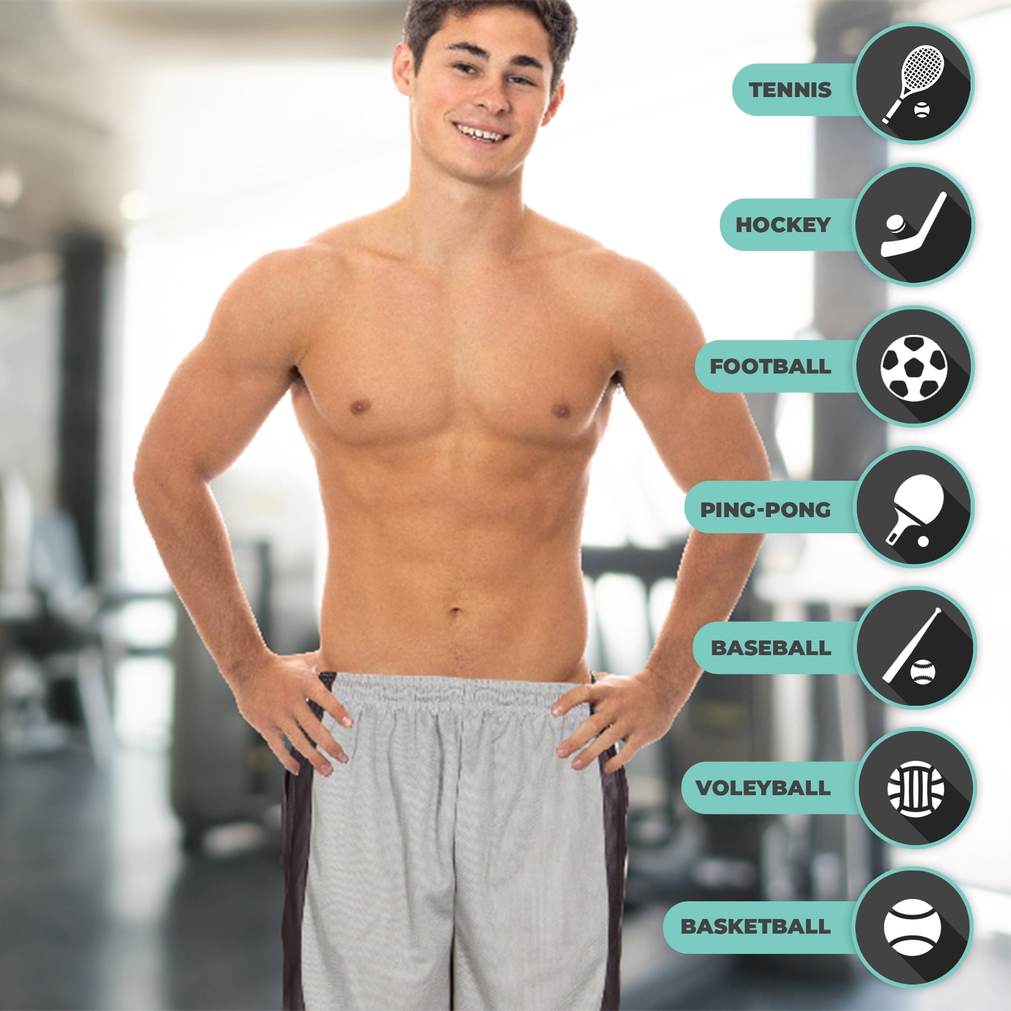 5 Pack: Mens Moisture Wicking Athletic Basketball & Gym Workout Shorts with Pockets Multipack, Sizes up to 3XL