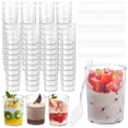thumbnail image 5 of 50/100 Pcs Tasses à Dessert avec Cuillères 95ML Mini Tasses à Gâteau Réutilisables Tasses à Parfait Apéritif Tasses Empilables pour Pudding Tasses de Service pour Dessert Pudding Mousse Yaourt Collations, 5 of 5