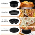 thumbnail image 3 of Air Fryer Accessories Set Of 13 Airfryer Accessory with 50pcs Air Fryer Square Paper Liners Oven Cake Pan Pizza Pan Air Silicon Pot Pad, 3 of 7