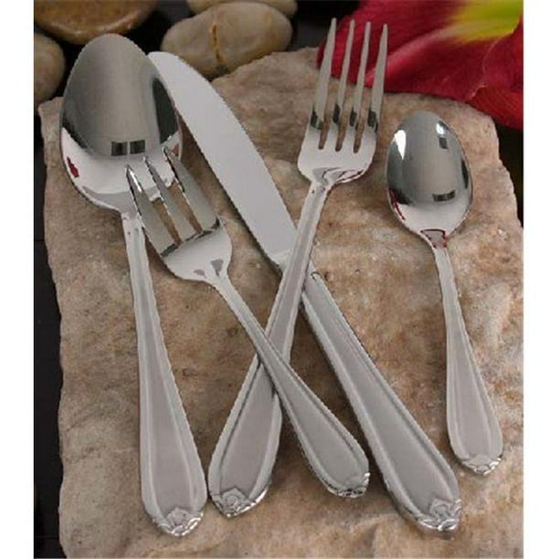 1810 Stainless Steel And Satin 84 Piece Flatware Set