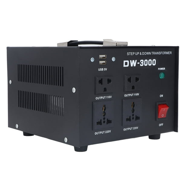 Convertidor de voltaje ANGGREK 3000W Transformador de Protección Múltiple de Cobre 110V a 220V