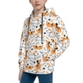 thumbnail image 2 of Balery Cute Dog Pattern Boys Hoodie, Youth Pullover Hooded Sweatshirt, Kangaroo Pocket Hoodie for Kids Girls -X-Large, 2 of 6
