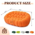 thumbnail image 3 of The Magic Home Canapé Courbe à Bulles 2 Places de 80 Pouces, Orange, 3 of 7