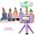 thumbnail image 3 of PURULU Kids Camera with Flip-up Lens for Selfie, HD Digital Camera for 3 4 5 6 7 8 Year Old Girls Birthday (Purple), 3 of 6